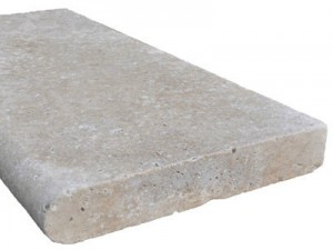 Travertine pool coping tiles