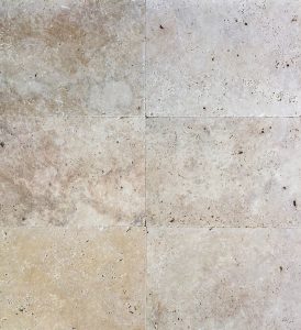 Noche Travertine 610x406x12mm unfilled and brushed surface