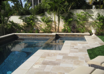 Travertine pavers and tiles french pattern