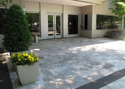 french pattern silver travertine outdoor tiles